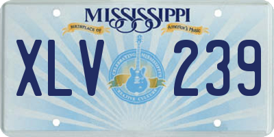 MS license plate XLV239