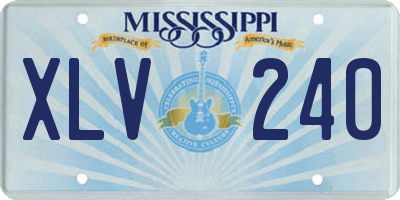 MS license plate XLV240