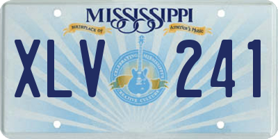 MS license plate XLV241
