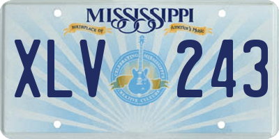 MS license plate XLV243
