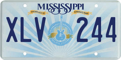 MS license plate XLV244