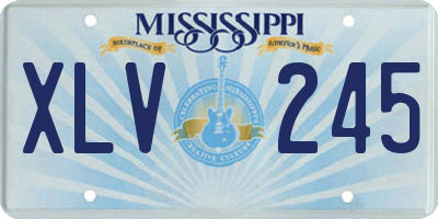 MS license plate XLV245