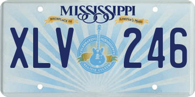MS license plate XLV246