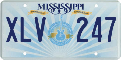 MS license plate XLV247