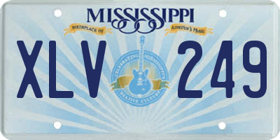 MS license plate XLV249