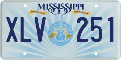 MS license plate XLV251