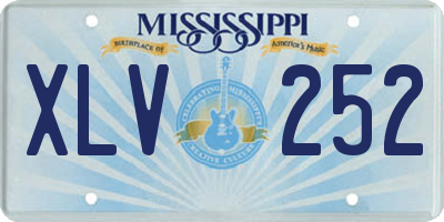 MS license plate XLV252