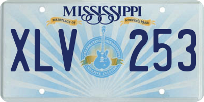 MS license plate XLV253