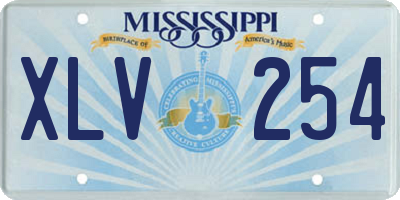 MS license plate XLV254