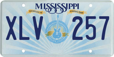 MS license plate XLV257