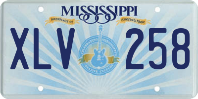 MS license plate XLV258