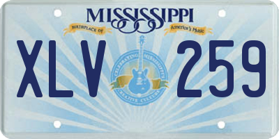 MS license plate XLV259