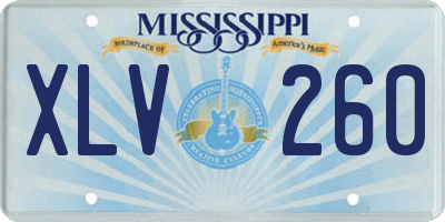 MS license plate XLV260