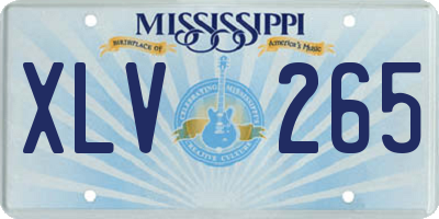 MS license plate XLV265