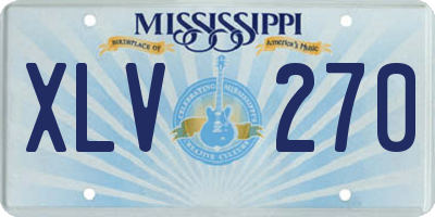 MS license plate XLV270
