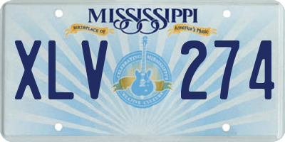 MS license plate XLV274