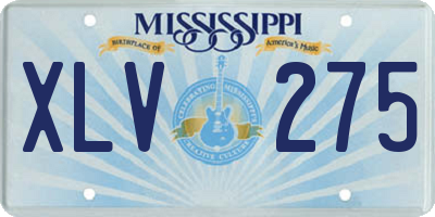 MS license plate XLV275