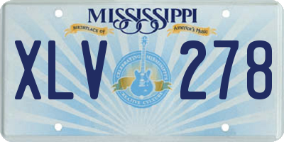 MS license plate XLV278
