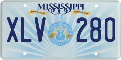 MS license plate XLV280