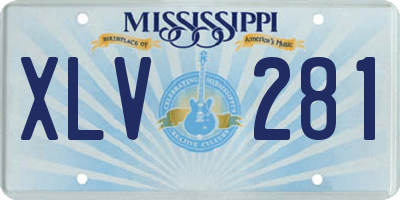 MS license plate XLV281
