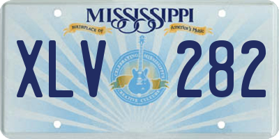 MS license plate XLV282