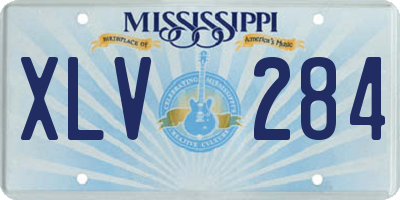 MS license plate XLV284