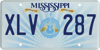 MS license plate XLV287