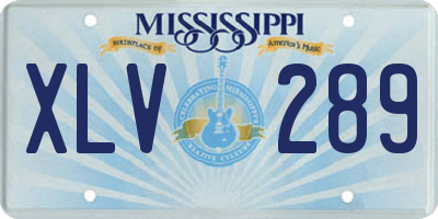 MS license plate XLV289