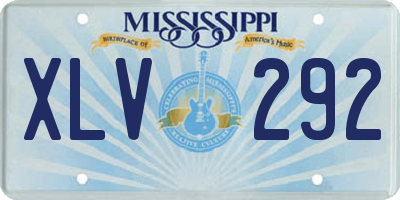 MS license plate XLV292
