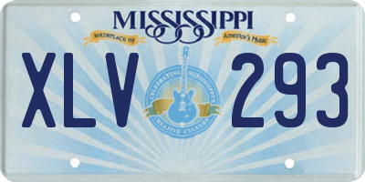 MS license plate XLV293