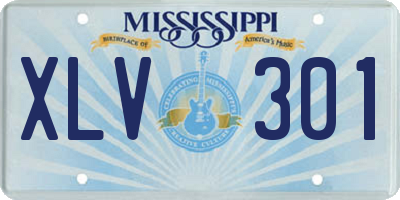 MS license plate XLV301