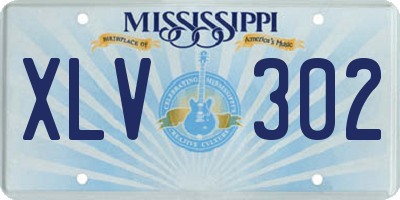 MS license plate XLV302