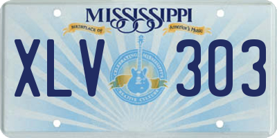 MS license plate XLV303