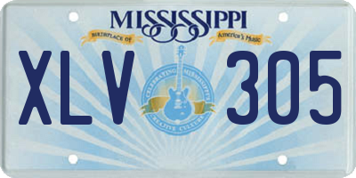 MS license plate XLV305