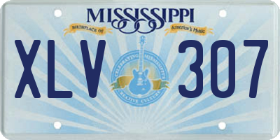 MS license plate XLV307