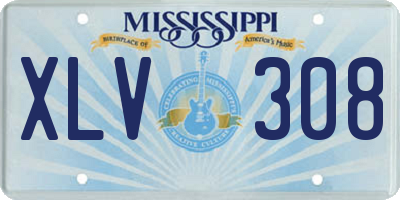 MS license plate XLV308
