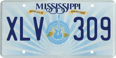 MS license plate XLV309
