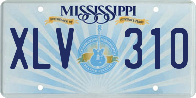 MS license plate XLV310
