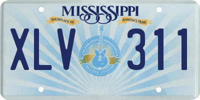 MS license plate XLV311