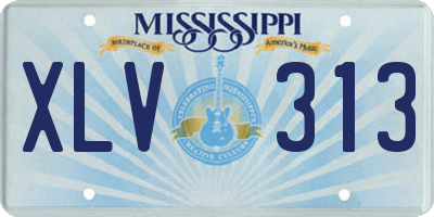 MS license plate XLV313
