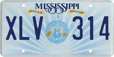 MS license plate XLV314