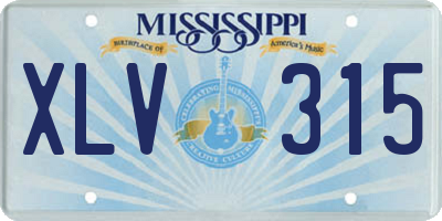 MS license plate XLV315