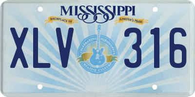 MS license plate XLV316