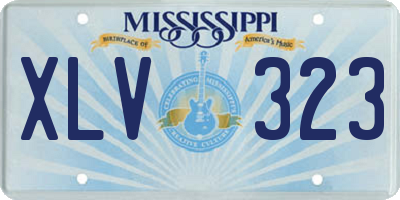 MS license plate XLV323