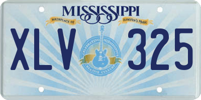 MS license plate XLV325