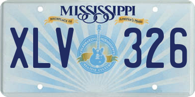 MS license plate XLV326