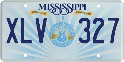 MS license plate XLV327