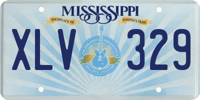 MS license plate XLV329