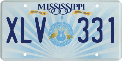 MS license plate XLV331