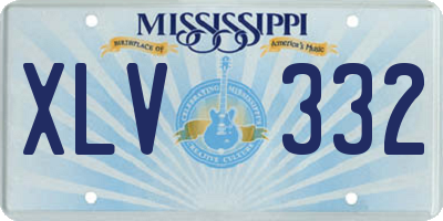 MS license plate XLV332